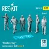 RESKIT RSF32-0076 One busy day carrier crew on deck (scene 1) (6 pcs) (3D Printed) 1/32